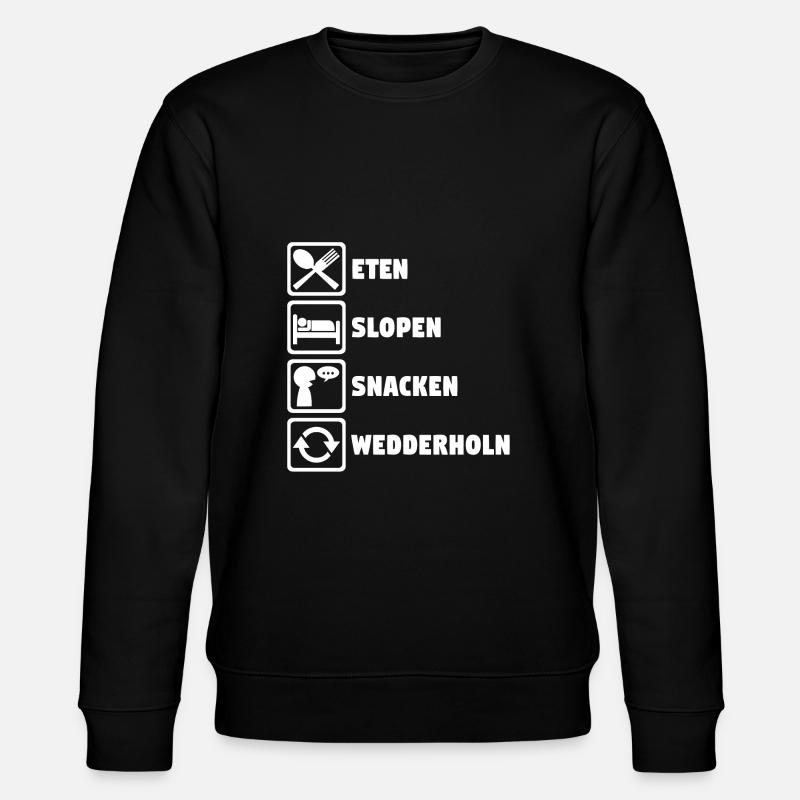 Plattdeutsch - Stanley/Stella Unisex Bio-Sweatshirt CHANGER  - Schwarz
