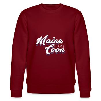 Maine Coon - Stanley/Stella Unisex Bio-Sweatshirt CHANGER  - Burgunderrot - Vorne - Nik (191cm) & Marisol (170cm)
