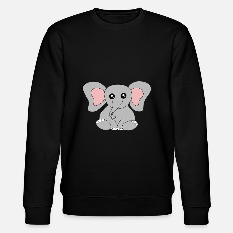 Éléphant bébé - Sweat bio CHANGER Stanley/Stella Unisexe - noir