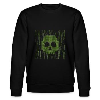 Skull hacker - Stanley/Stella CHANGER Unisex Organic Sweatshirt - black - Front - Nik (191cm) & Marisol (170cm)