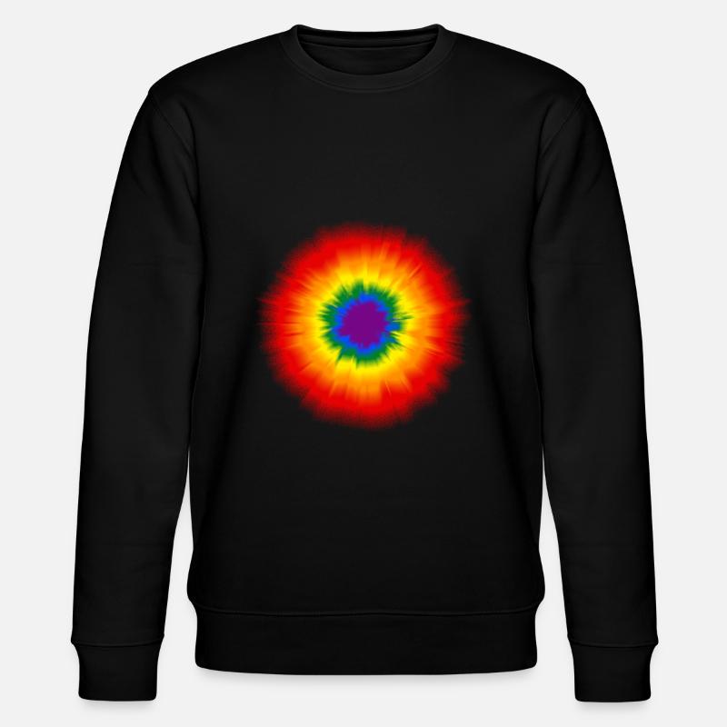 Belle oeil arc-en-ciel psychédélique! RETRO - Sweat bio CHANGER Stanley/Stella Unisexe - noir