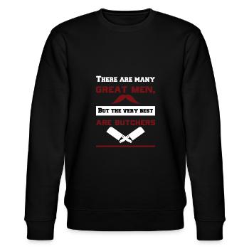 Metzger - Stanley/Stella Unisex Bio-Sweatshirt CHANGER  - Schwarz - Vorne - Nik (191cm) & Marisol (170cm)