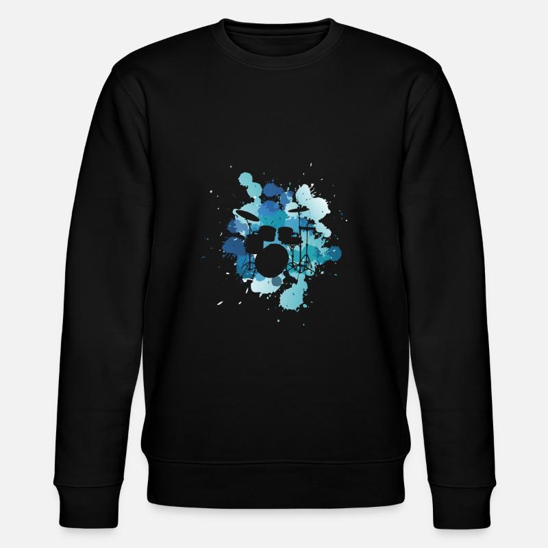 Schlagzeug - Stanley/Stella Unisex Bio-Sweatshirt CHANGER  - Schwarz
