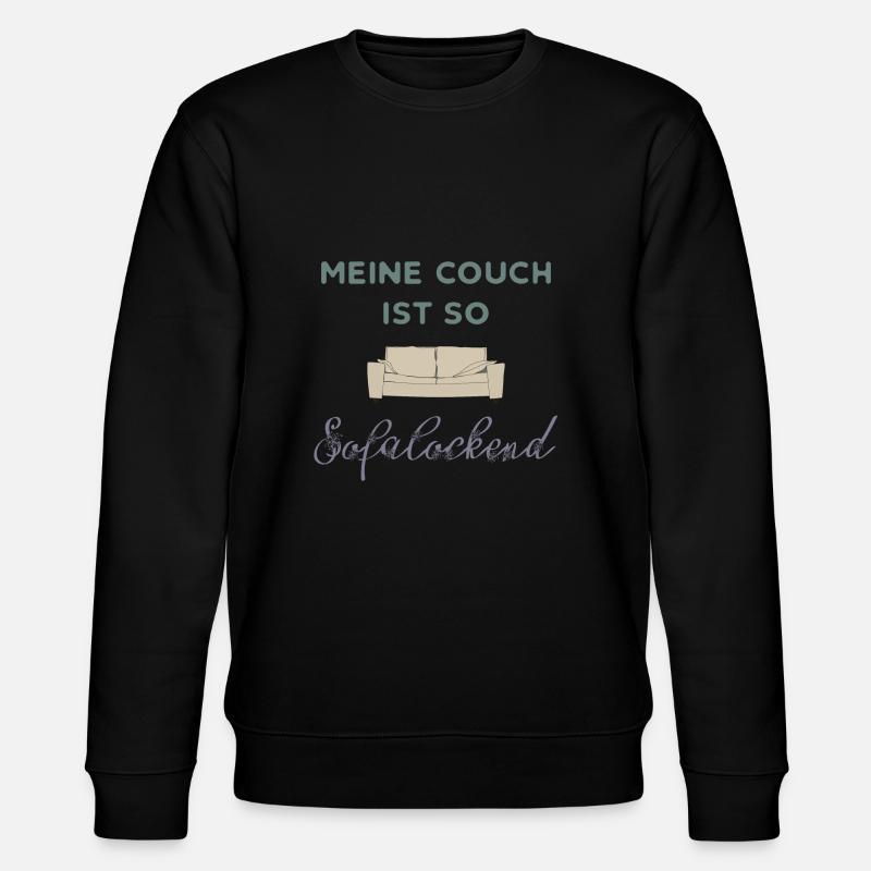 meine couch - Stanley/Stella Unisex Bio-Sweatshirt CHANGER  - Schwarz