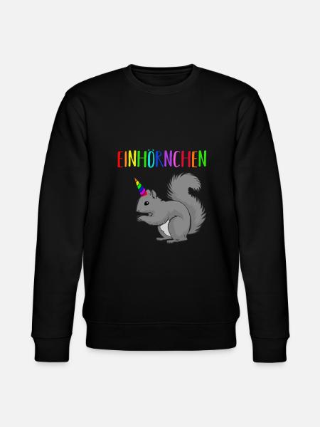 Einhörnchen - Stanley/Stella Unisex Bio-Sweatshirt CHANGER  - Schwarz