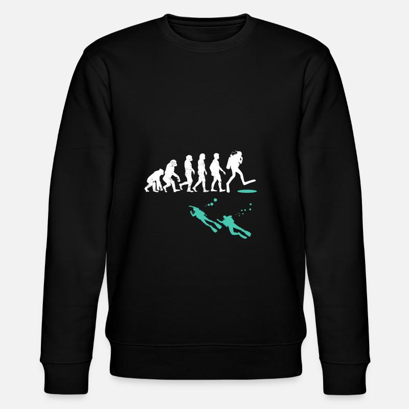 Evolution of Scuba Diver Evolution - Stanley/Stella Unisex Bio-Sweatshirt CHANGER - Schwarz