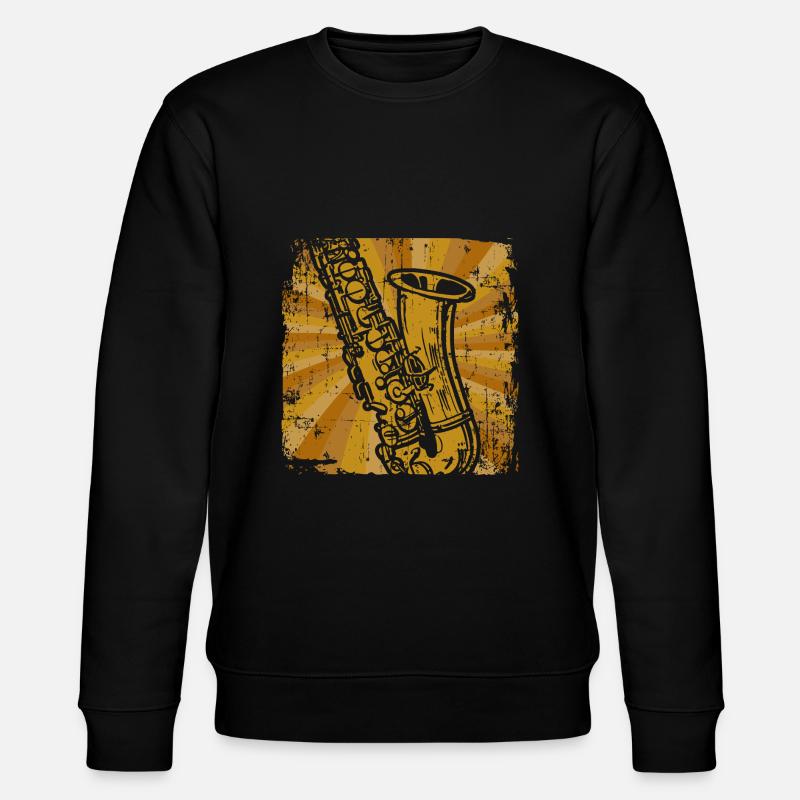 Saxophonist Saxophon - Stanley/Stella Unisex Bio-Sweatshirt CHANGER - Schwarz