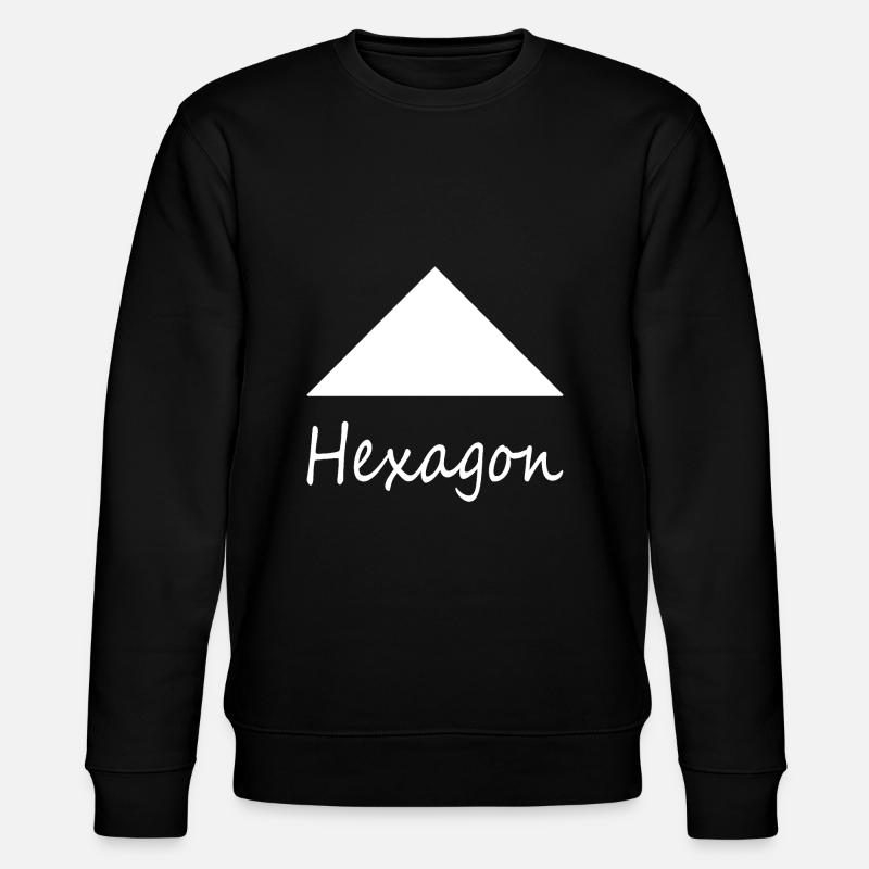 Falsche Hexagonform - Stanley/Stella Unisex Bio-Sweatshirt CHANGER - Schwarz