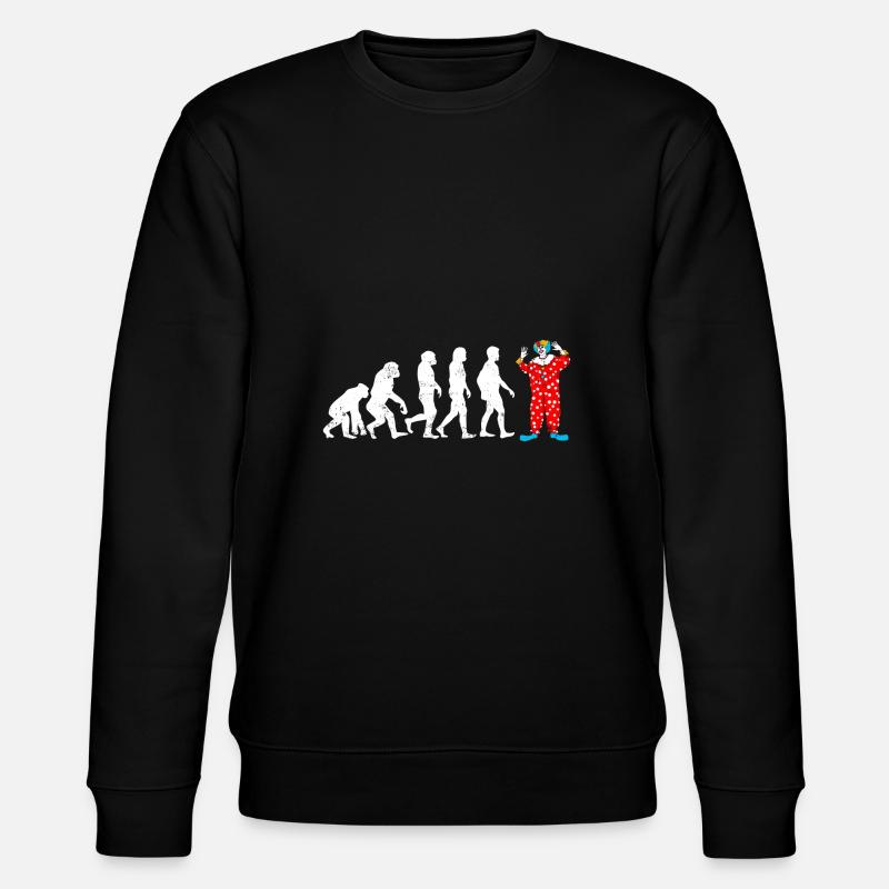 Evolution de l'évolution du clown - Sweat bio CHANGER Stanley/Stella Unisexe - noir