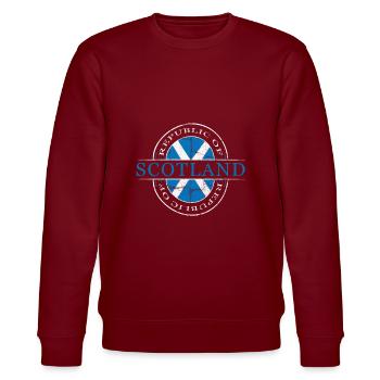 Scotland Schottland - Stanley/Stella Unisex Bio-Sweatshirt CHANGER  - Burgunderrot - Vorne - Nik (191cm) & Marisol (170cm)