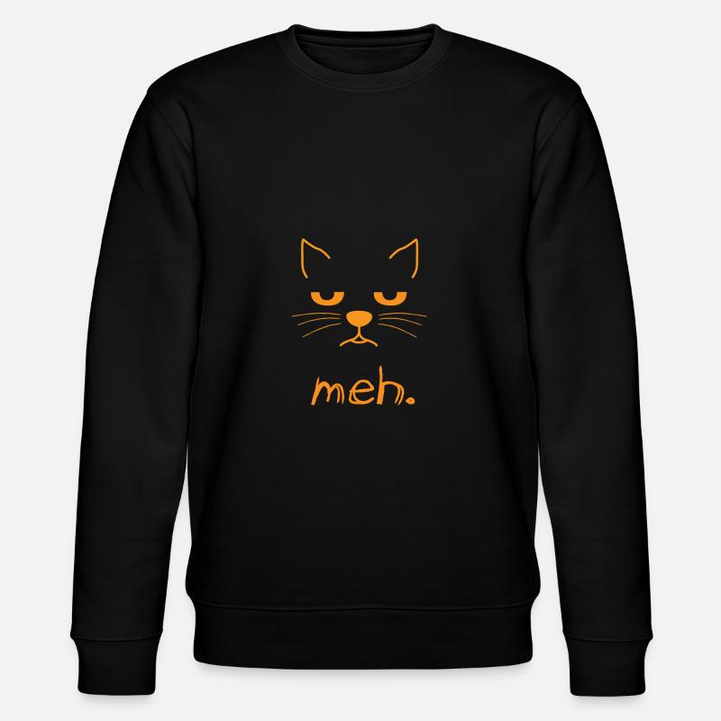 Die genervte Katze - Stanley/Stella Unisex Bio-Sweatshirt CHANGER  - Schwarz