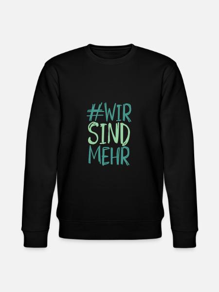 Wir sind mehr - Stanley/Stella Unisex Bio-Sweatshirt CHANGER  - Schwarz