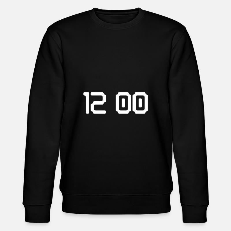 Heure 12 heures Numérique 2 - Sweat bio CHANGER Stanley/Stella Unisexe - noir