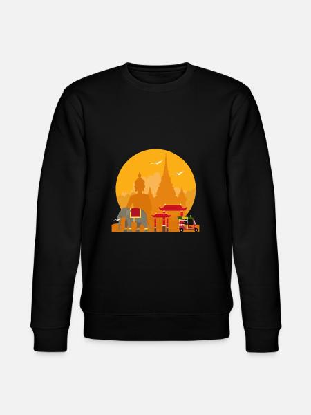 Bangkok Thailand Budda Elephant Tuk Tuk - Stanley/Stella CHANGER Unisex Organic Sweatshirt - black