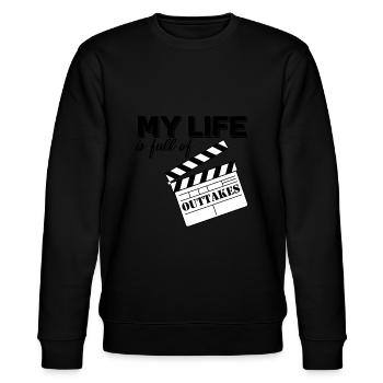 Theater Schauspieler Outtakes Filmklappe Regie Fun - Stanley/Stella Unisex Bio-Sweatshirt CHANGER  - Schwarz - Vorne - Nik (191cm) & Marisol (170cm)