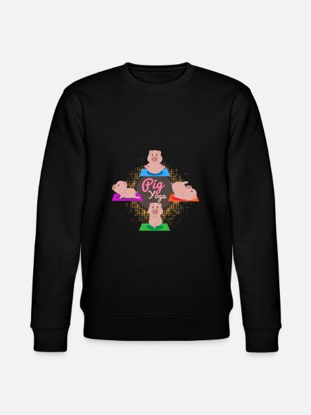 Pig Yoga Funny - Gift Idea - Stanley/Stella CHANGER Unisex Organic Sweatshirt - black