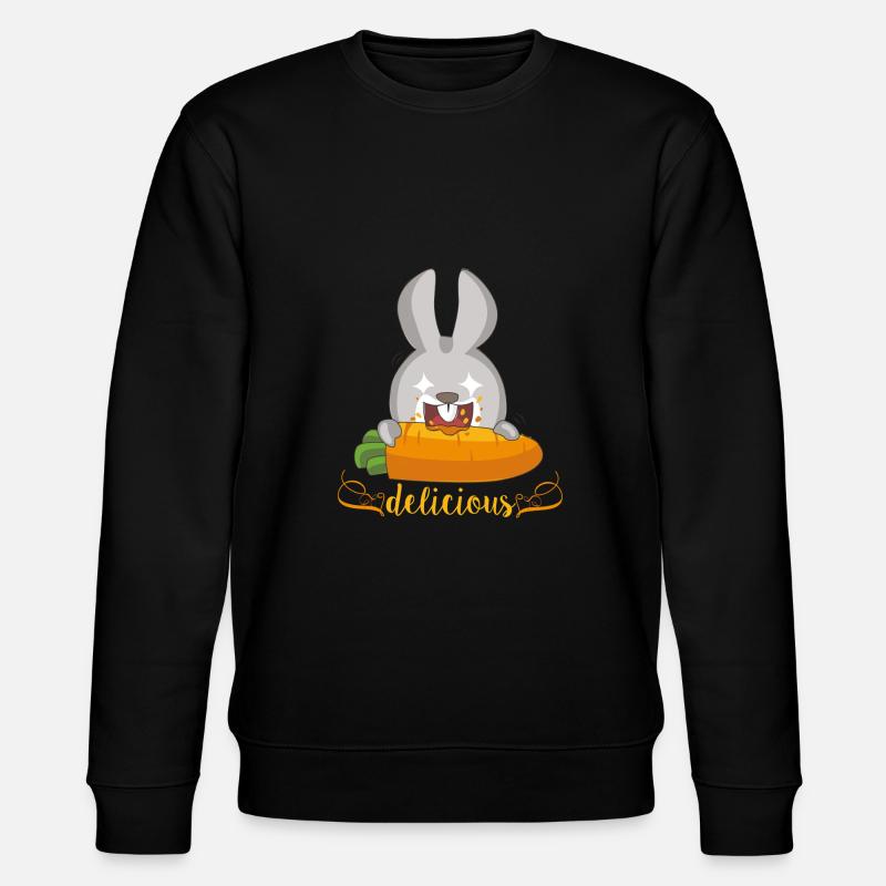 delicious - Kaninchen - Stanley/Stella Unisex Bio-Sweatshirt CHANGER  - Schwarz