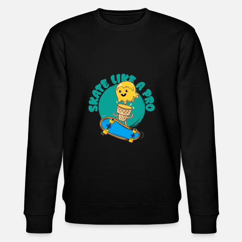 Eis Skateboarder - Stanley/Stella Unisex Bio-Sweatshirt CHANGER  - Schwarz