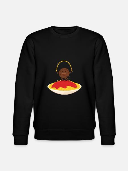Das glückliche Fleischklößchen - Stanley/Stella Unisex Bio-Sweatshirt CHANGER  - Schwarz