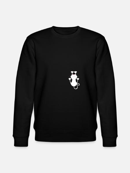Chat blanc, chat mignon / chaton - Sweat bio CHANGER Stanley/Stella Unisexe - noir