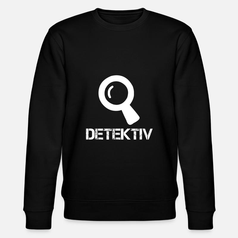 Detektiv Lupe schwarz - Stanley/Stella Unisex Bio-Sweatshirt CHANGER  - Schwarz