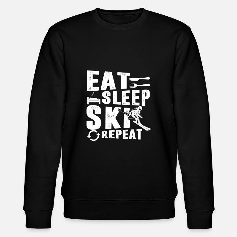 Mangez Sommeil Ski Repeat - Sweat bio CHANGER Stanley/Stella Unisexe - noir