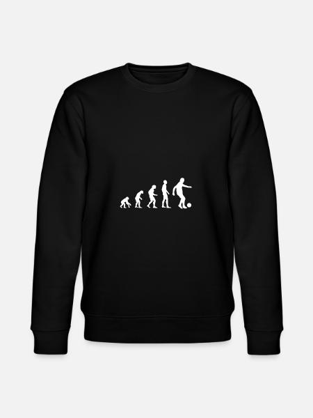 Fußball Evolution Geschenkidee - Stanley/Stella Unisex Bio-Sweatshirt CHANGER - Schwarz