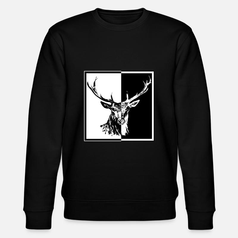 Deer - Stanley/Stella Unisex Bio-Sweatshirt CHANGER  - Schwarz