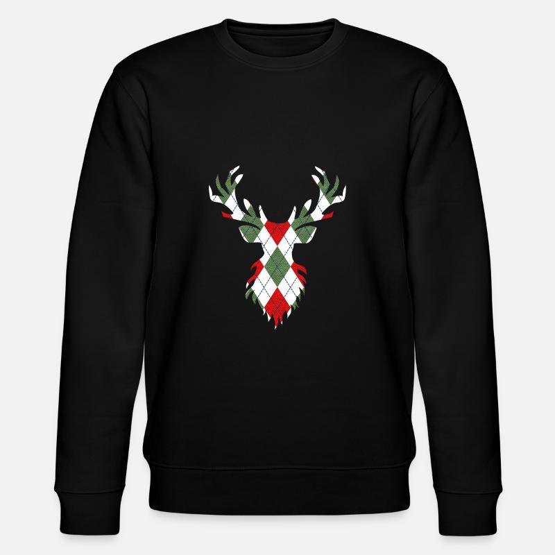Double exposure deer - Stanley/Stella CHANGER Unisex Organic Sweatshirt - black