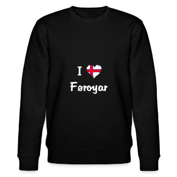 I love Faroe. - Stanley/Stella CHANGER Unisex Organic Sweatshirt - black - Front - Nik (191cm) & Marisol (170cm)