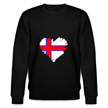 Faroe heart love - Stanley/Stella CHANGER Unisex Organic Sweatshirt - black - Front - Nik (191cm) & Marisol (170cm)