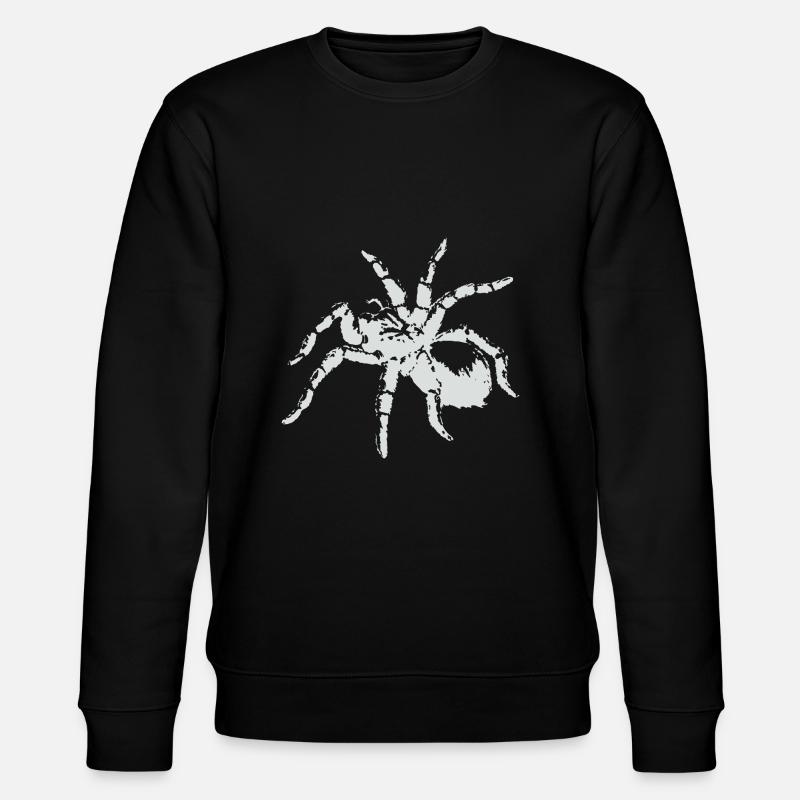 Vogelspinne Spinne weiss - Stanley/Stella Unisex Bio-Sweatshirt CHANGER  - Schwarz