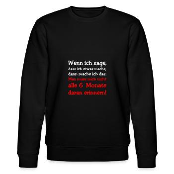 Ich mache das - Stanley/Stella Unisex Bio-Sweatshirt CHANGER  - Schwarz - Vorne - Nik (191cm) & Marisol (170cm)