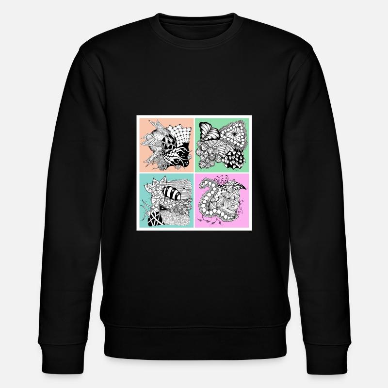 Zentangle pattern patterncontest - Stanley/Stella CHANGER Unisex Organic Sweatshirt - black