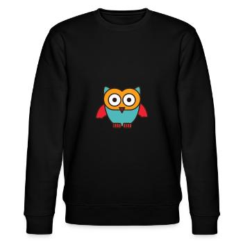 Owls Design - Hibou mignon - Sweat bio CHANGER Stanley/Stella Unisexe - noir - Devant - Nik (191cm) & Marisol (170cm)