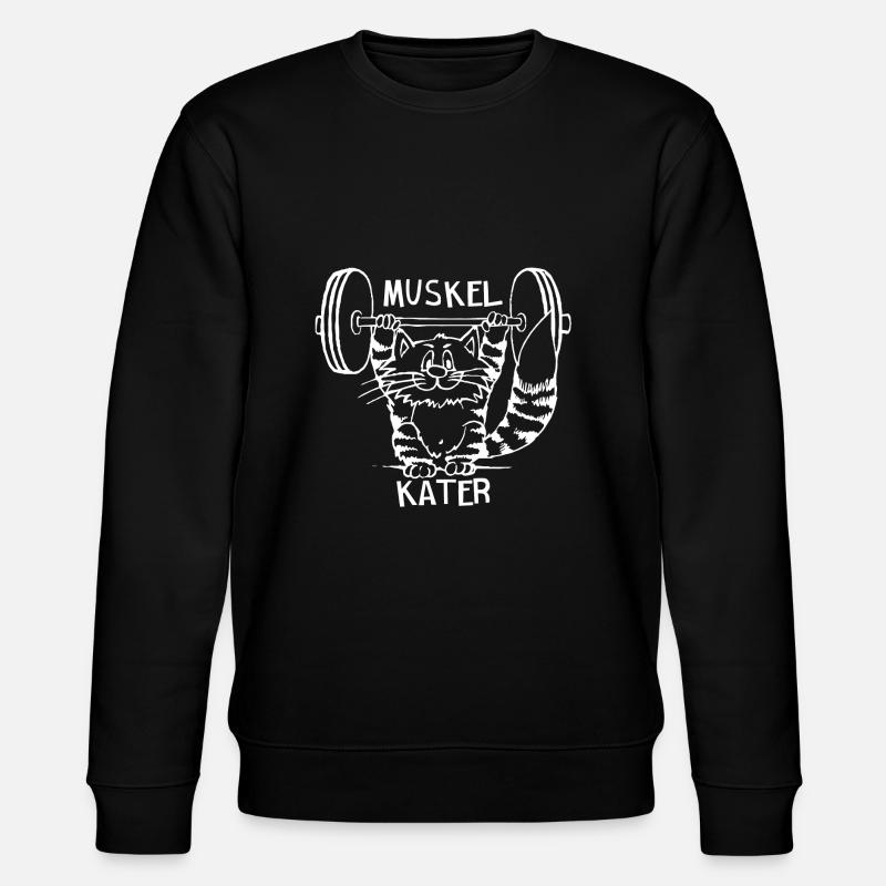 Cadeau de chat musculaire - Sweat bio CHANGER Stanley/Stella Unisexe - noir