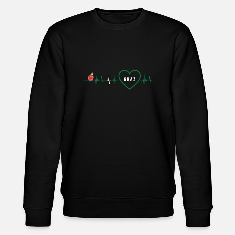 Graz Frequenz Puls Herz - Stanley/Stella Unisex Bio-Sweatshirt CHANGER  - Schwarz