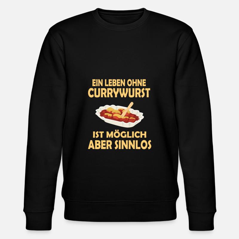 Currywurst essen - Stanley/Stella Unisex Bio-Sweatshirt CHANGER  - Schwarz