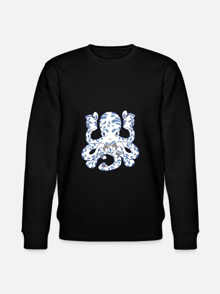 Dubbeglas Weinschorle Weinfest - Stanley/Stella Unisex Bio-Sweatshirt CHANGER - Schwarz