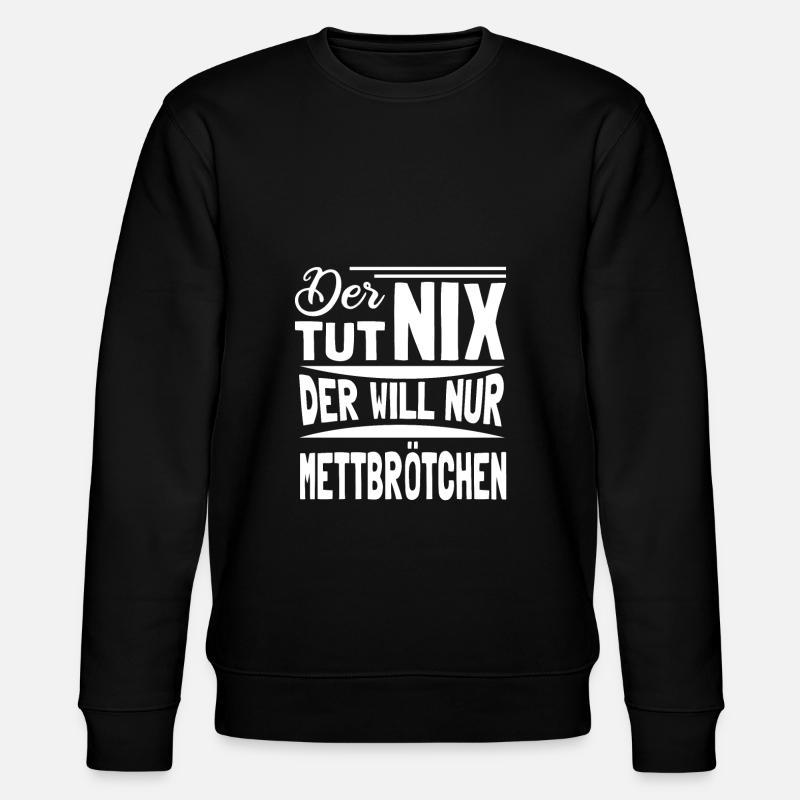 Mettbrötchen Mett Mettigel - Stanley/Stella Unisex Bio-Sweatshirt CHANGER  - Schwarz
