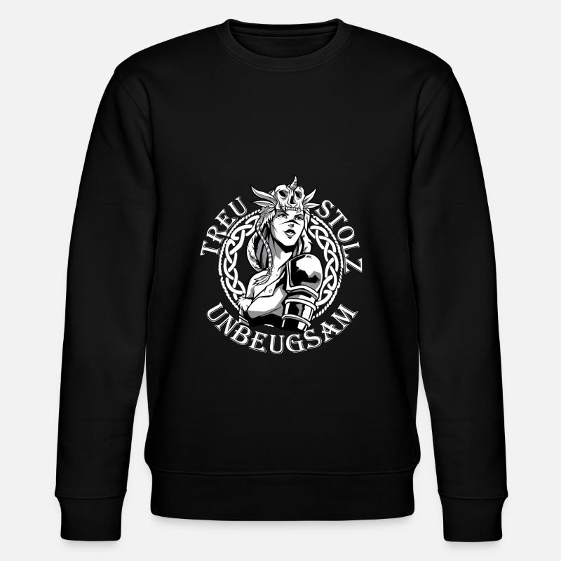 Schildmaid Wikinger Kriegerin - Stanley/Stella Unisex Bio-Sweatshirt CHANGER  - Schwarz