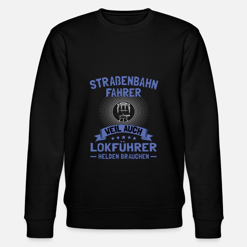 Straßenbahnfahrer Straßenbahn S-Bahn - Stanley/Stella Unisex Bio-Sweatshirt CHANGER  - Schwarz