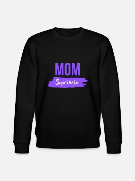 Mama Superheldin - Stanley/Stella Unisex Bio-Sweatshirt CHANGER  - Schwarz