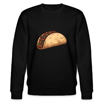 Cartoon Taco - Stanley/Stella CHANGER Unisex Organic Sweatshirt - black - Front - Nik (191cm) & Marisol (170cm)