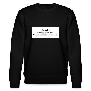 T Shirt Designs für Power Woman - Stanley/Stella Unisex Bio-Sweatshirt CHANGER  - Schwarz - Vorne - Nik (191cm) & Marisol (170cm)