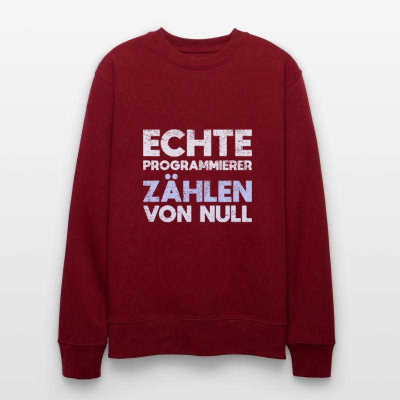 Echte Programmierer Zählen Von Null Stanley/Stella Unisex Bio-Sweatshirt CHANGER 