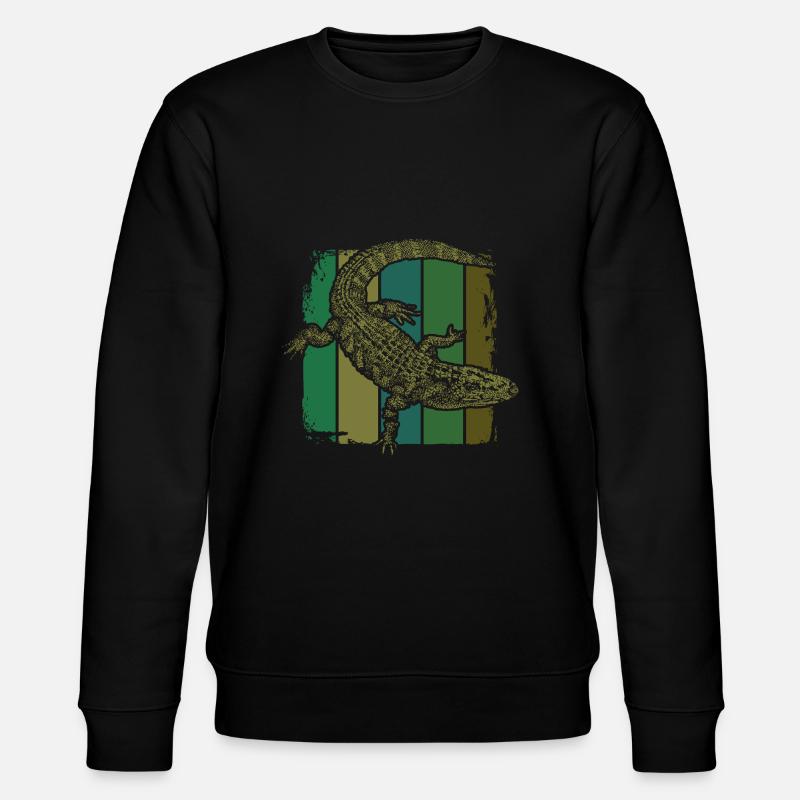Krokodil - Stanley/Stella Unisex Bio-Sweatshirt CHANGER  - Schwarz