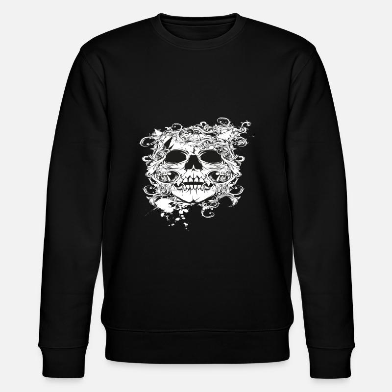 skull whait - Sweat bio CHANGER Stanley/Stella Unisexe - noir