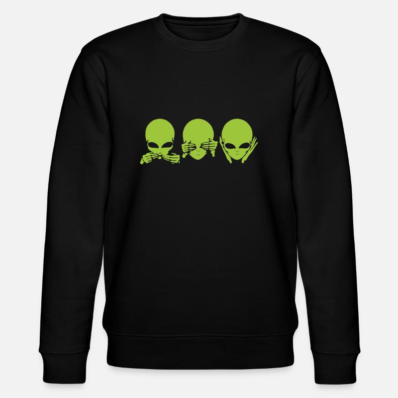 Alien - Stanley/Stella Unisex Bio-Sweatshirt CHANGER  - Schwarz
