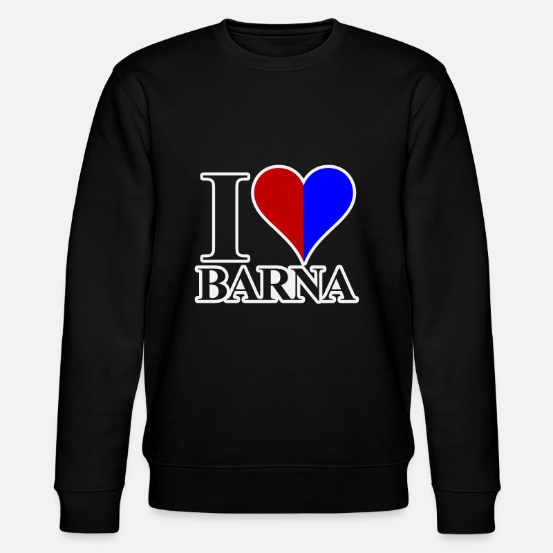 Ich liebe Barna - Stanley/Stella Unisex Bio-Sweatshirt CHANGER - Schwarz
